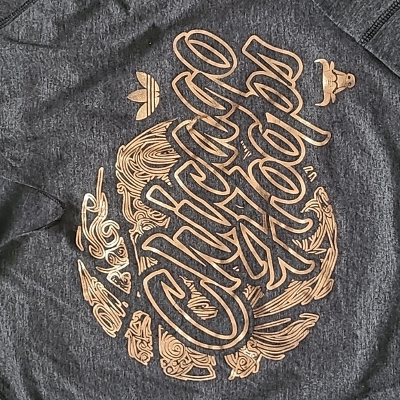 Adidas Women's Chicago Hoops Long Sleeve Hood top, Size L - Picture 4 of 9